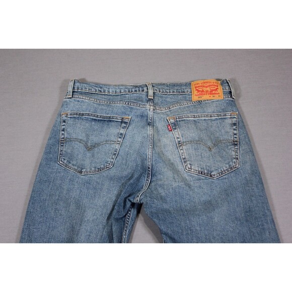 Levis 505 Jeans Mens Blue Denim Straight Leg Classic Pants Tag Sz 36X30 (35X30) - Picture 4 of 11